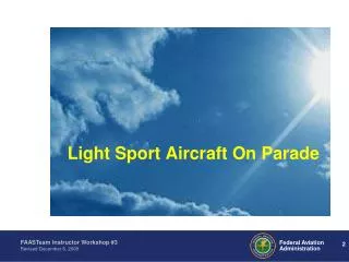 Light Sport Aircraft On Parade