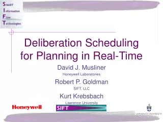 Deliberation Scheduling for Planning in Real-Time