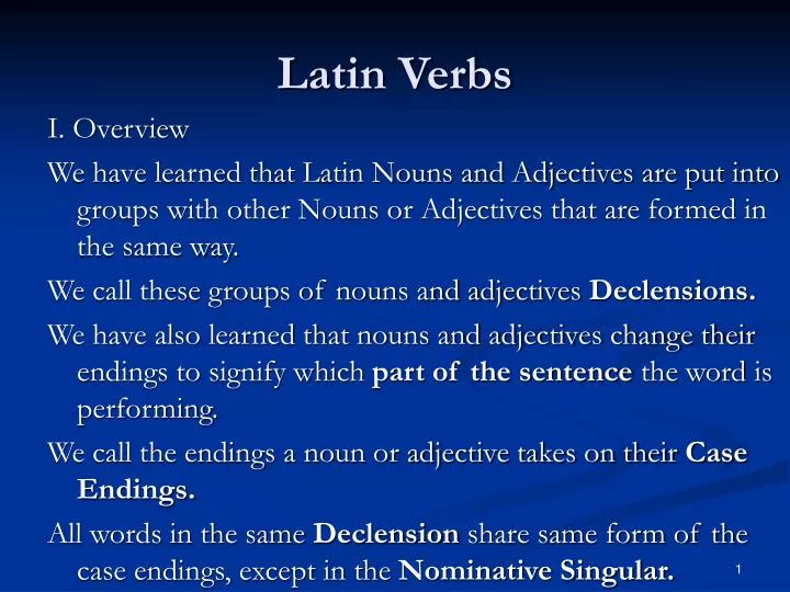 latin verbs