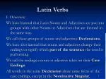 Latin Verbs - slide 1
