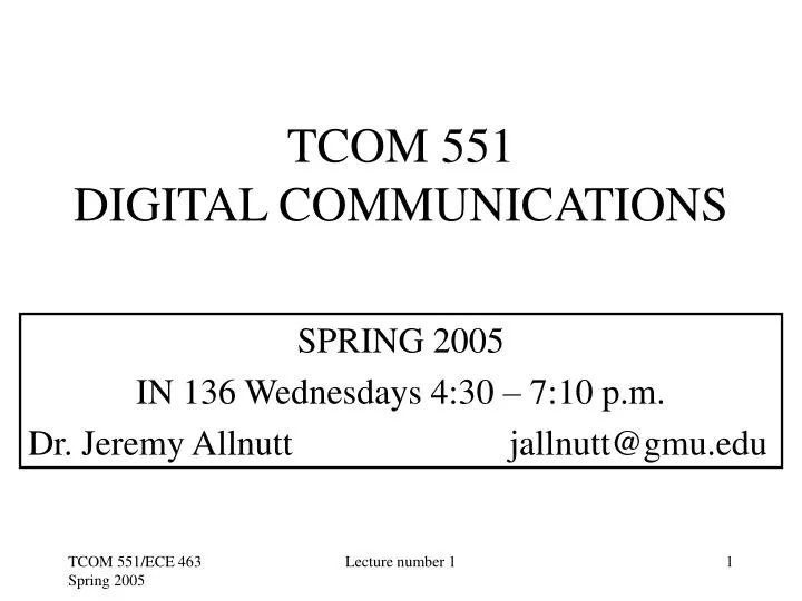 tcom 551 digital communications