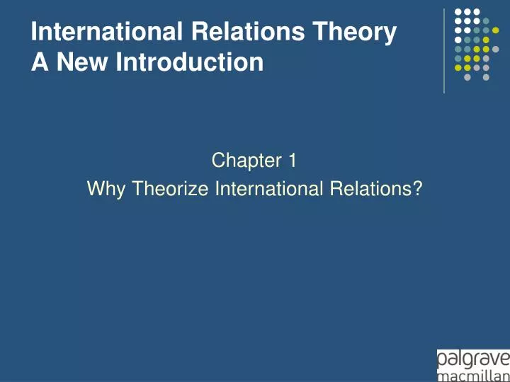 international relations theory a new introduction