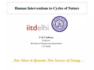 Human Interventions to Cycles of Nature