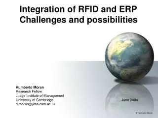 Integration of RFID and ERP Challenges and possibilities