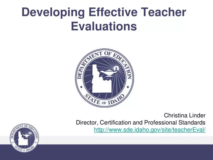 developing effective teacher evaluations