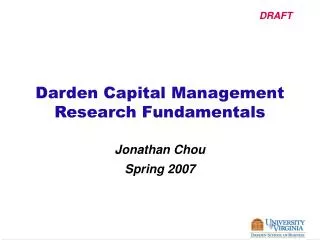 Darden Capital Management Research Fundamentals