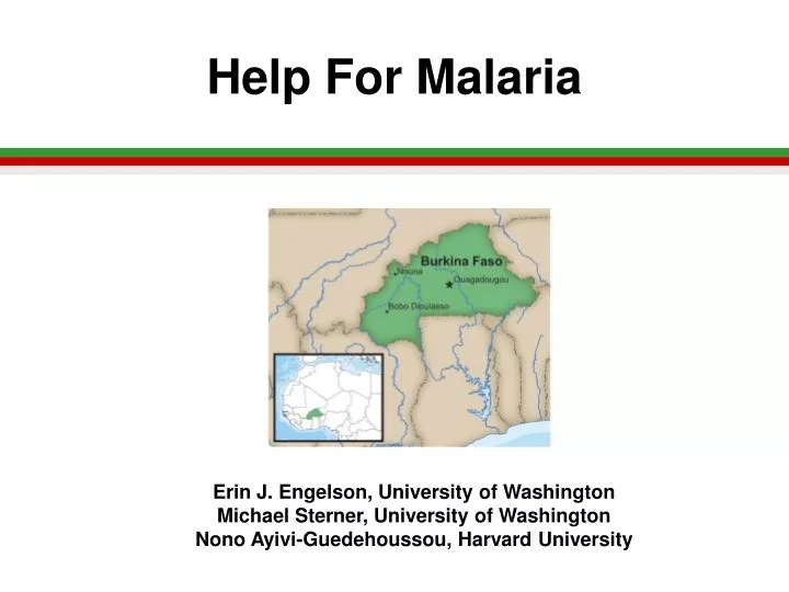 help for malaria