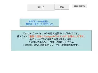 スライドショーを実行し、 最初に一度だけここをクリック