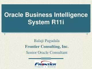 Oracle Business Intelligence System R11i