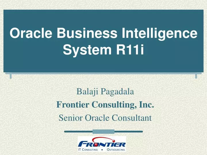 oracle business intelligence system r11i