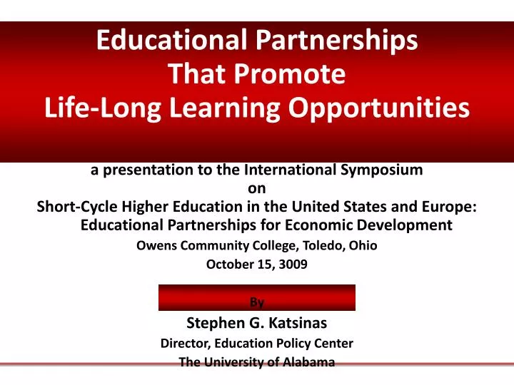 educational partnerships that promote life long learning opportunities