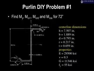 Purlin DIY Problem #1