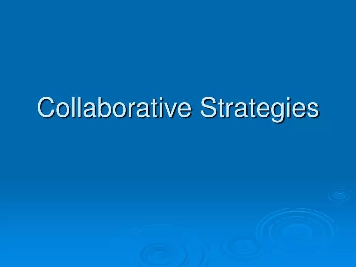 collaborative strategies