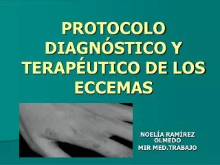 protocolo diagn stico y terap utico de los eccemas