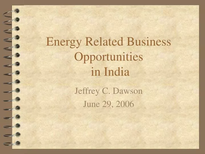 energy related business opportunities in india