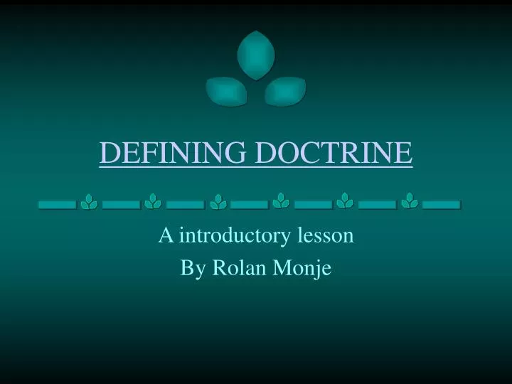 defining doctrine