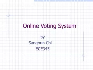 Online Voting System