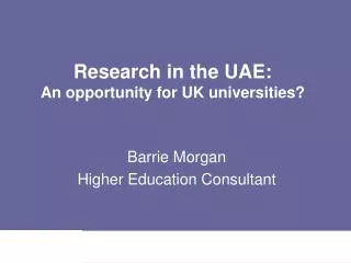 Research in the UAE: An opportunity for UK universities?