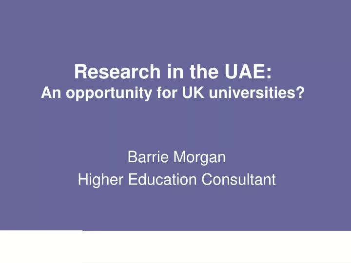 research in the uae an opportunity for uk universities