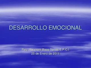 desarrollo emocional