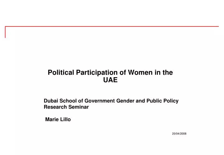 political participation of women in the uae