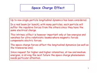 Space Charge Effect