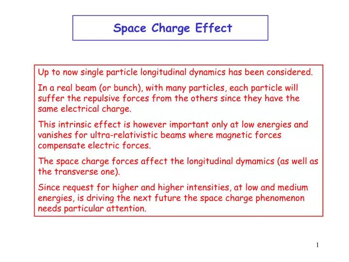 space charge effect