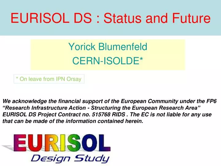 eurisol ds status and future
