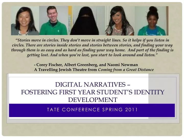 digital narratives fostering first year student s identity development
