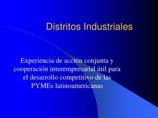 Distritos Industriales