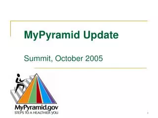 MyPyramid Update Summit, October 2005