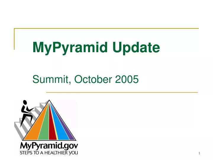 mypyramid update summit october 2005