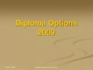 Diploma Options 2009