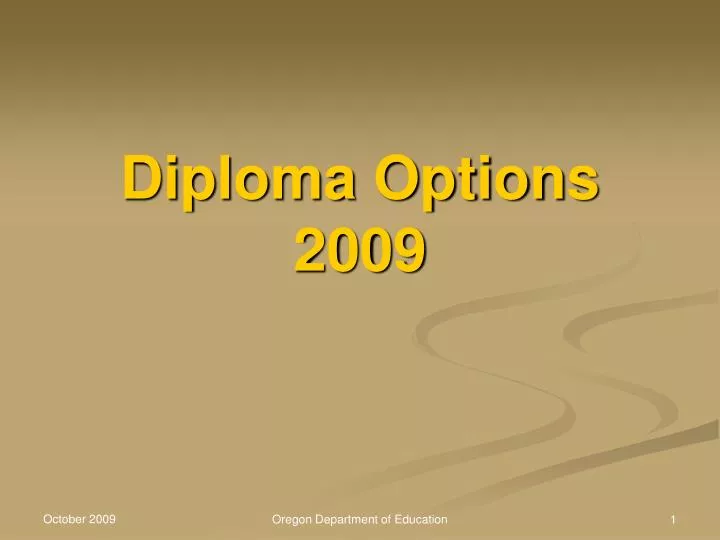 diploma options 2009