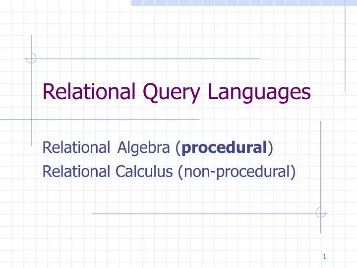 relational query languages