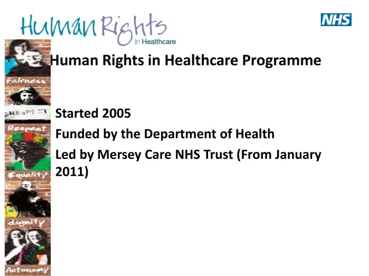 human rights in healthcare programme