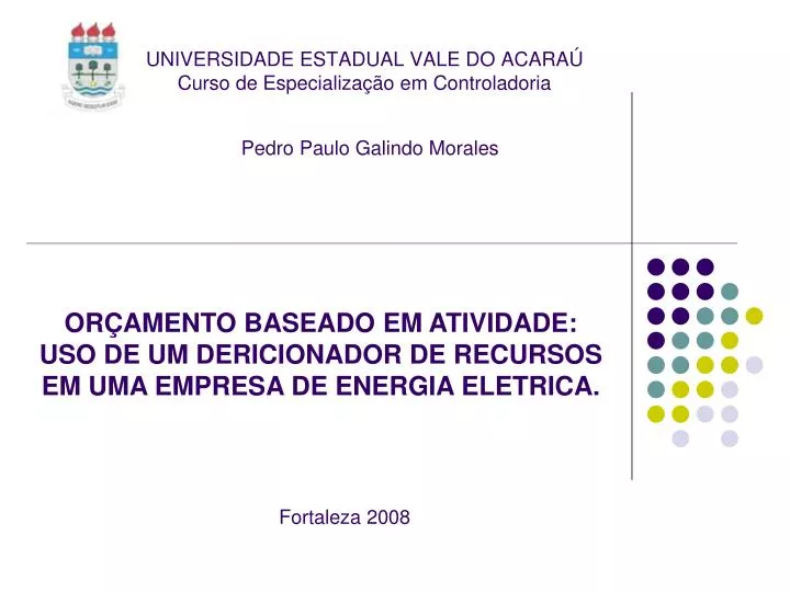 universidade estadual vale do acara curso de especializa o em controladoria