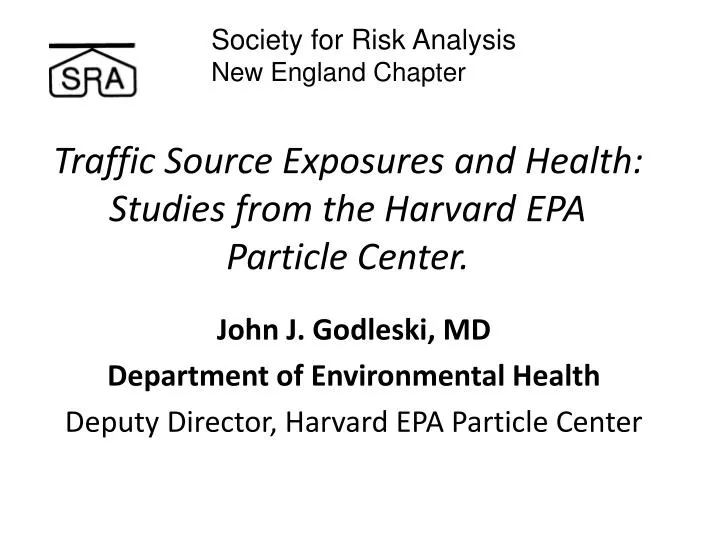 traffic source exposures and health studies from the harvard epa particle center