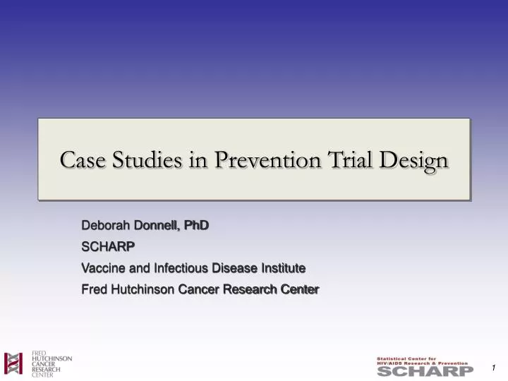 case studies in prevention trial design