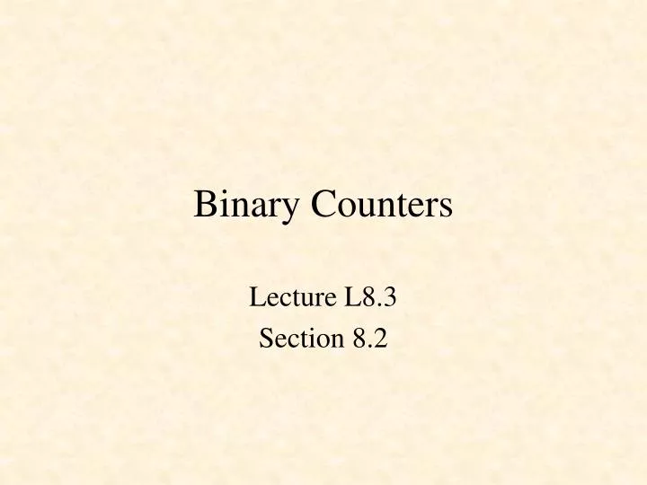 binary counters