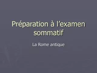 pr paration l examen sommatif