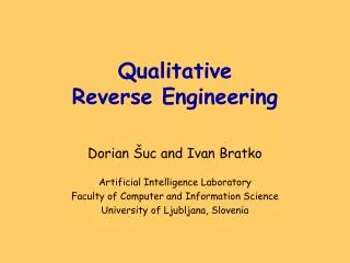 Qualitative Reverse Engineering
