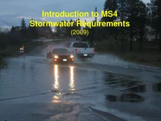 Introduction to MS4 Stormwater Requirements (2009)