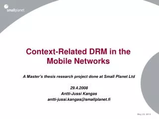 Context-Related DRM in the Mobile Networks