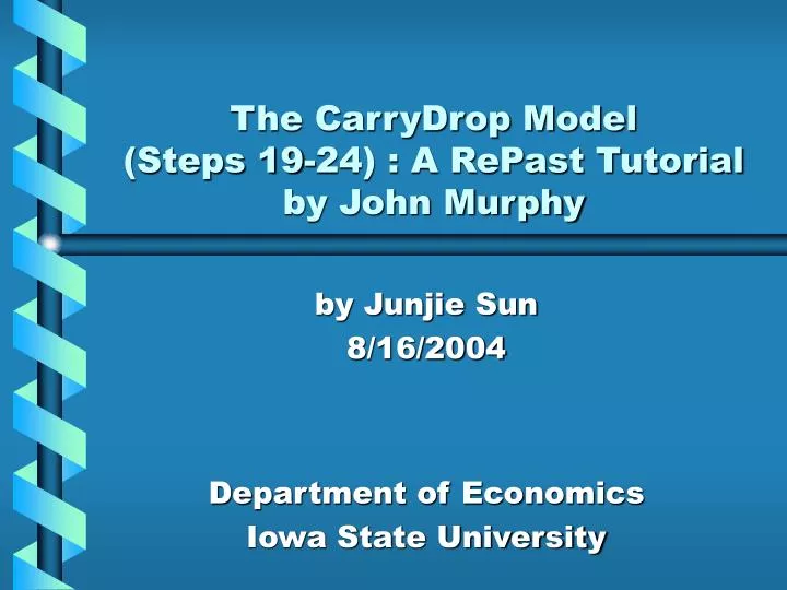 the carrydrop model steps 19 24 a repast tutorial by john murphy