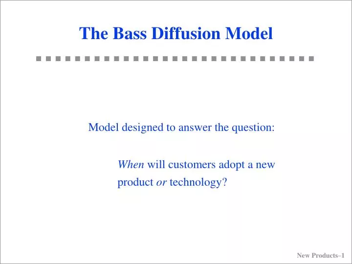 the bass diffusion model