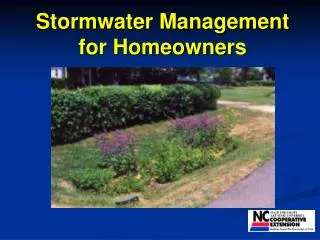 Stormwater Management for Homeowners