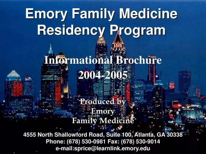 emory family medicine residency program