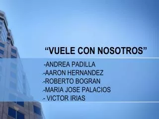vuele con nosotros