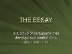 THE ESSAY - slide 1